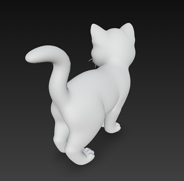 Optimized Low-Poly Kitten 3D Model UE5- Unity Real-Time Ready Low-poly 3D model_12