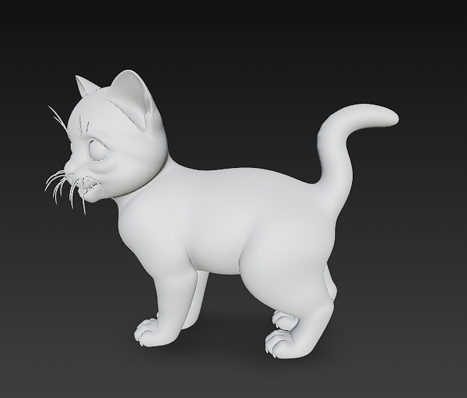 Optimized Low-Poly Kitten 3D Model UE5- Unity Real-Time Ready Low-poly 3D model_9