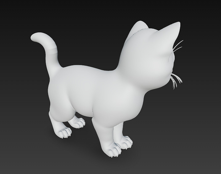 Optimized Low-Poly Kitten 3D Model UE5- Unity Real-Time Ready Low-poly 3D model_11