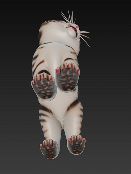 Optimized Low-Poly Kitten 3D Model UE5- Unity Real-Time Ready Low-poly 3D model_7