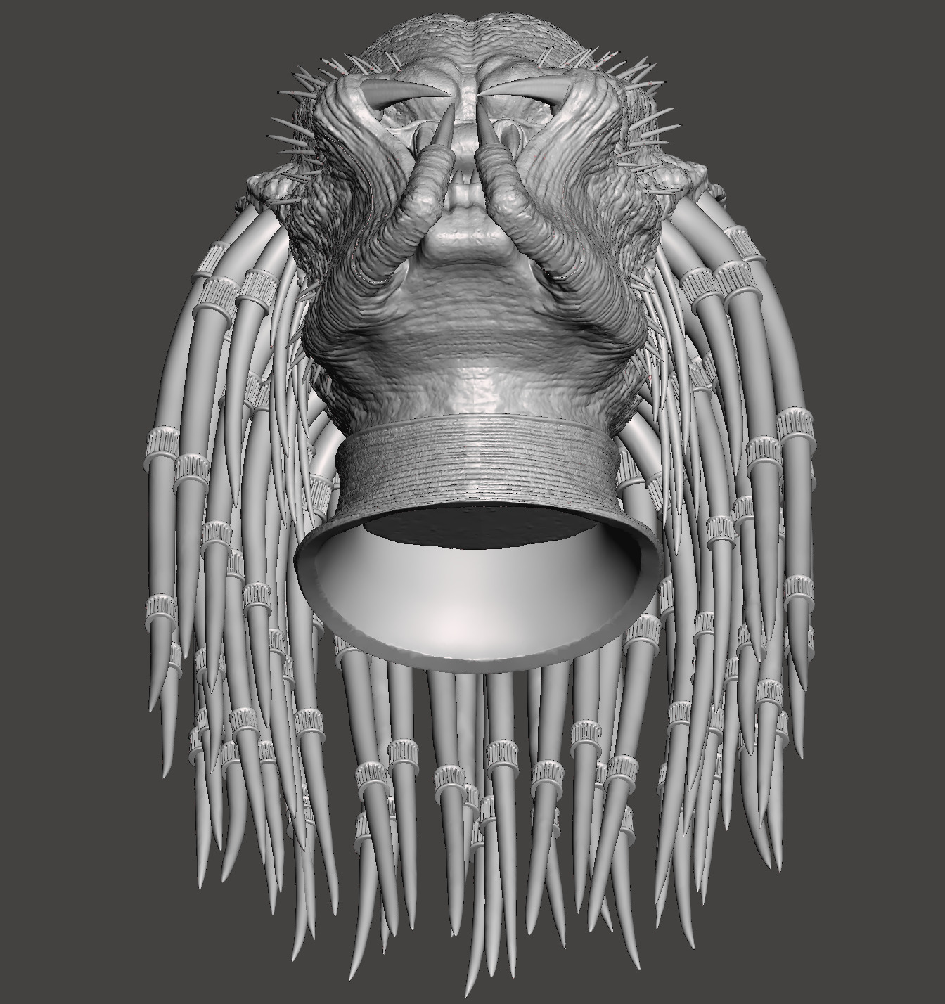 Predator 1987 Closed Mouth Jungle Hunter Head 3D print model_14