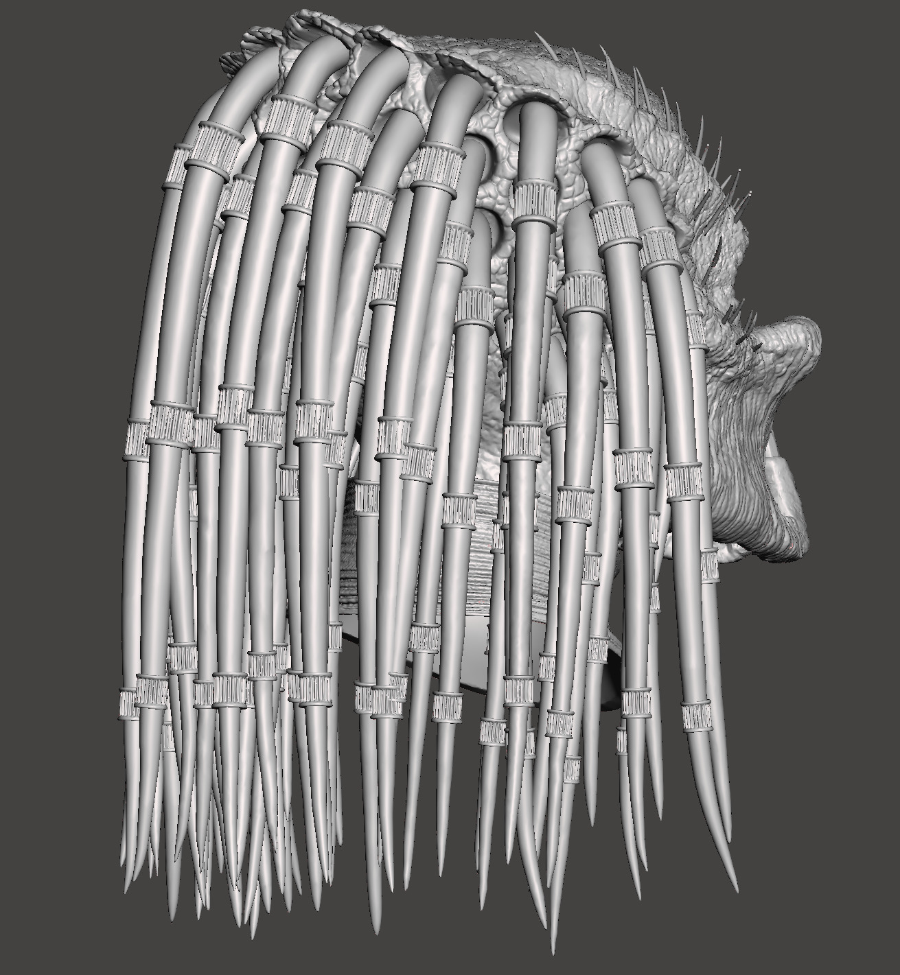Predator 1987 Closed Mouth Jungle Hunter Head 3D print model_12