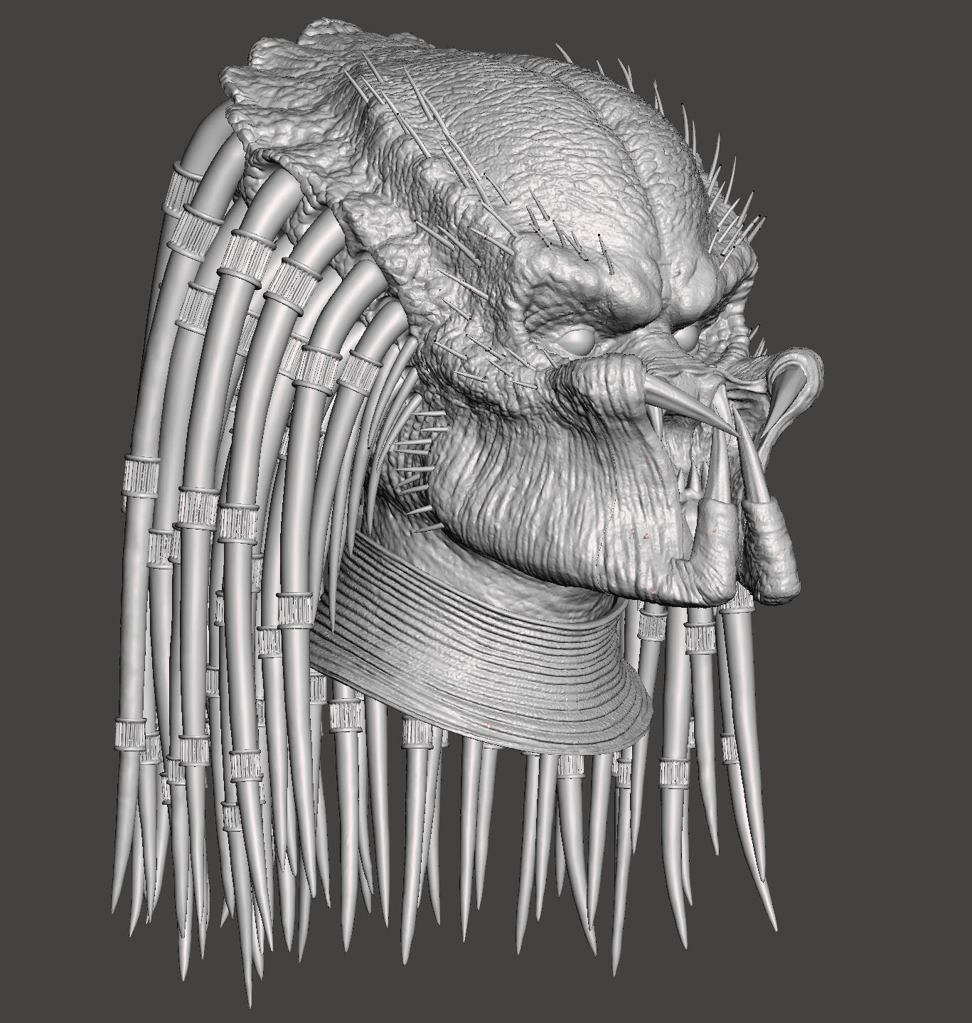 Predator 1987 Closed Mouth Jungle Hunter Head 3D print model_4