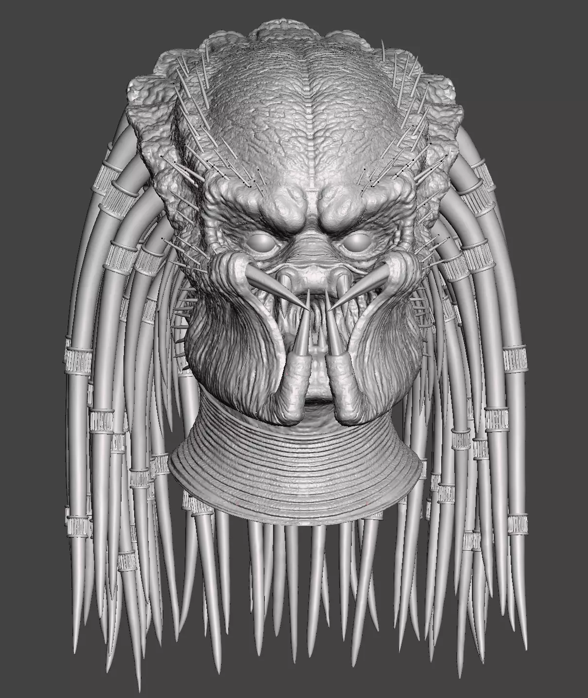 Predator 1987 Closed Mouth Jungle Hunter Head 3D print model_0