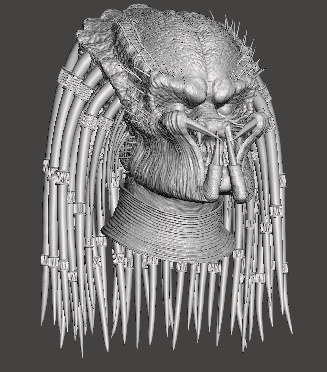 Predator 1987 Closed Mouth Jungle Hunter Head 3D print model_1
