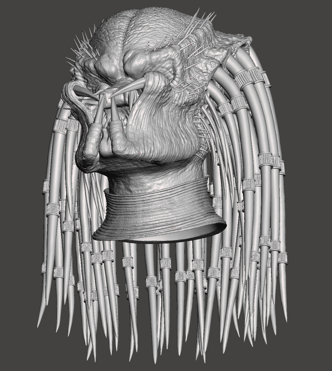 Predator 1987 Closed Mouth Jungle Hunter Head 3D print model_16