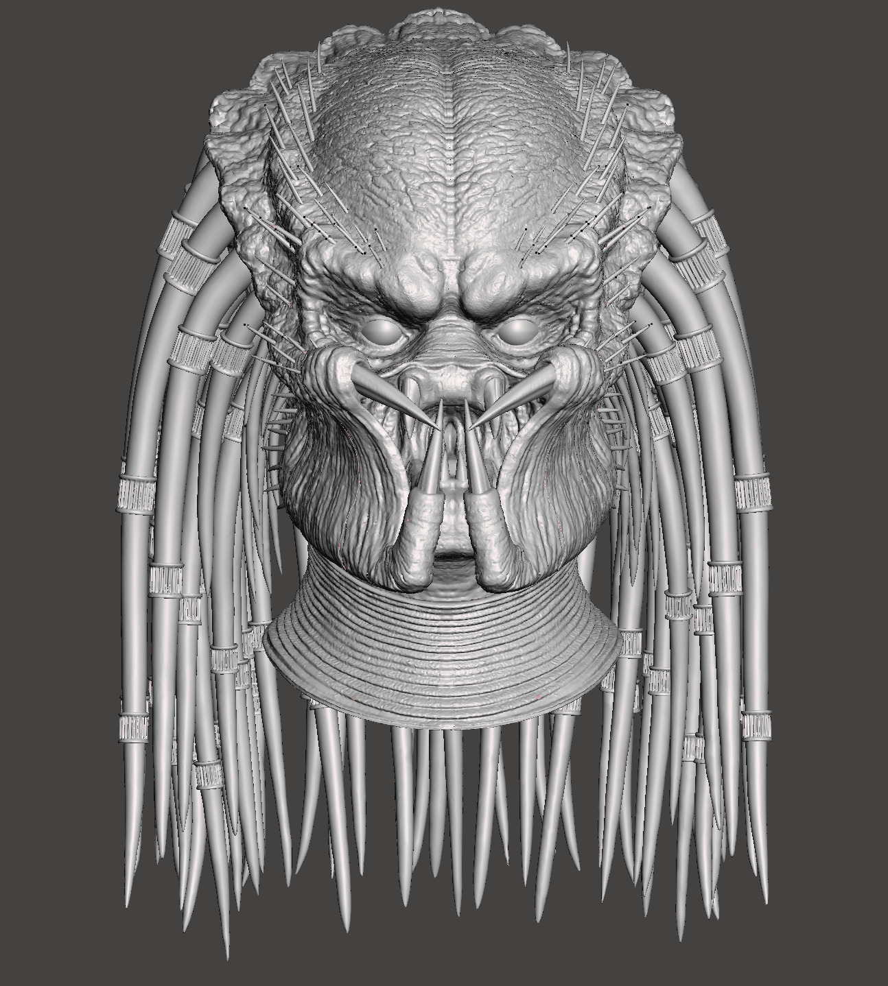 Predator 1987 Closed Mouth Jungle Hunter Head 3D print model_8