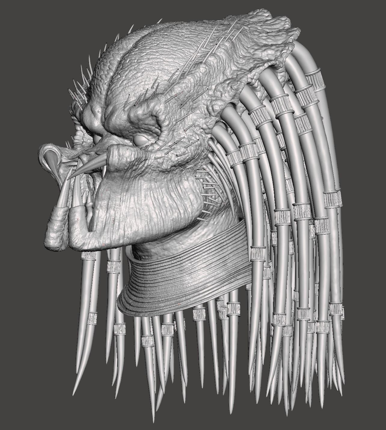 Predator 1987 Closed Mouth Jungle Hunter Head 3D print model_5