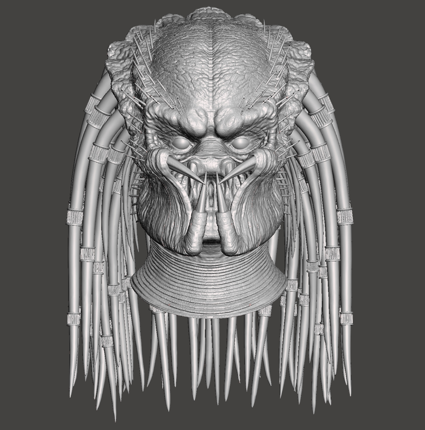 Predator 1987 Closed Mouth Jungle Hunter Head 3D print model_6