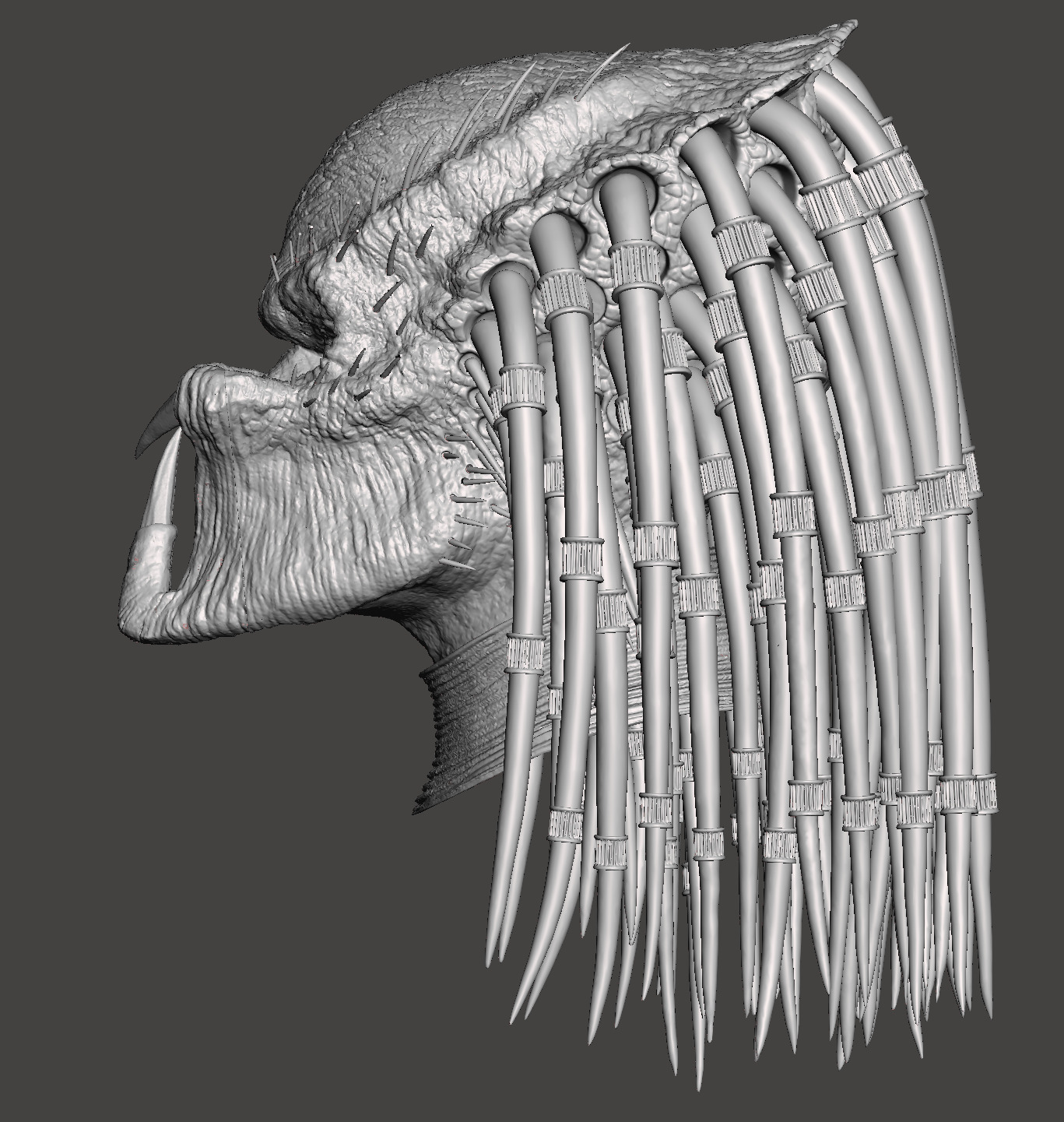 Predator 1987 Closed Mouth Jungle Hunter Head 3D print model_11