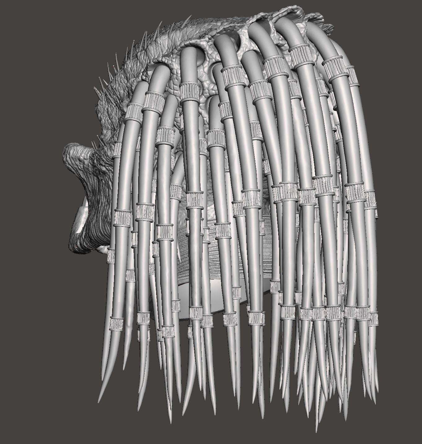Predator 1987 Closed Mouth Jungle Hunter Head 3D print model_9