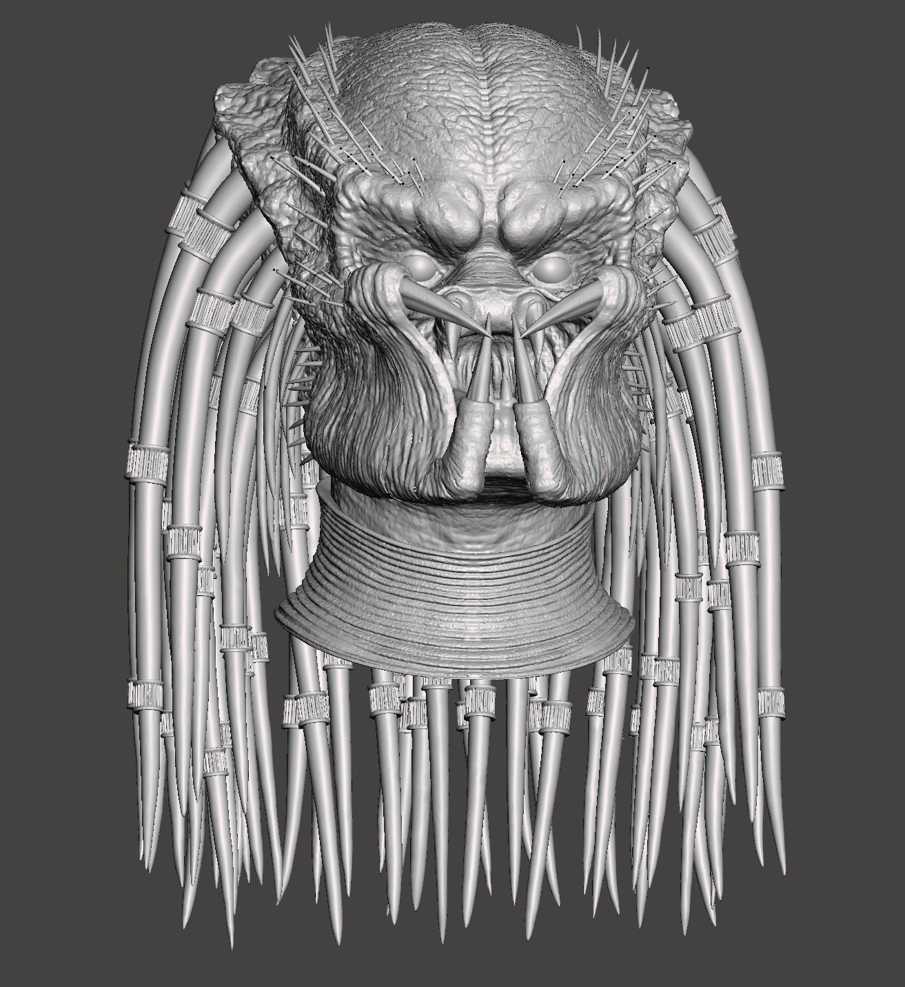 Predator 1987 Closed Mouth Jungle Hunter Head 3D print model_2