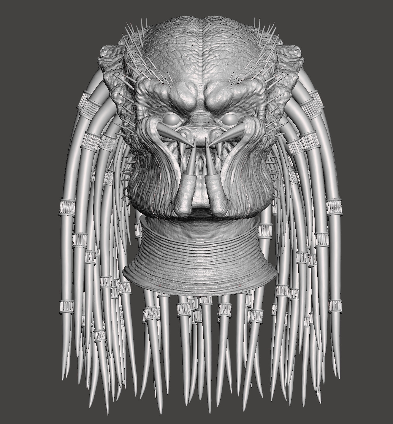 Predator 1987 Closed Mouth Jungle Hunter Head 3D print model_3