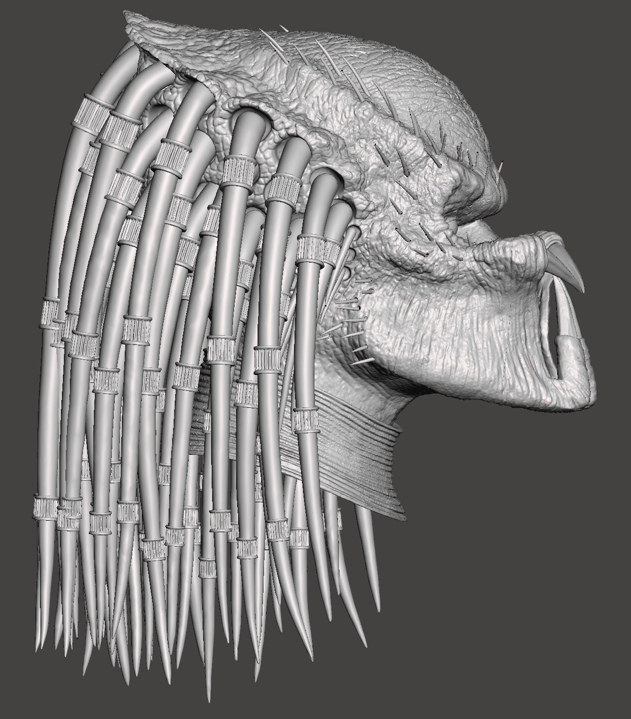 Predator 1987 Closed Mouth Jungle Hunter Head 3D print model_13