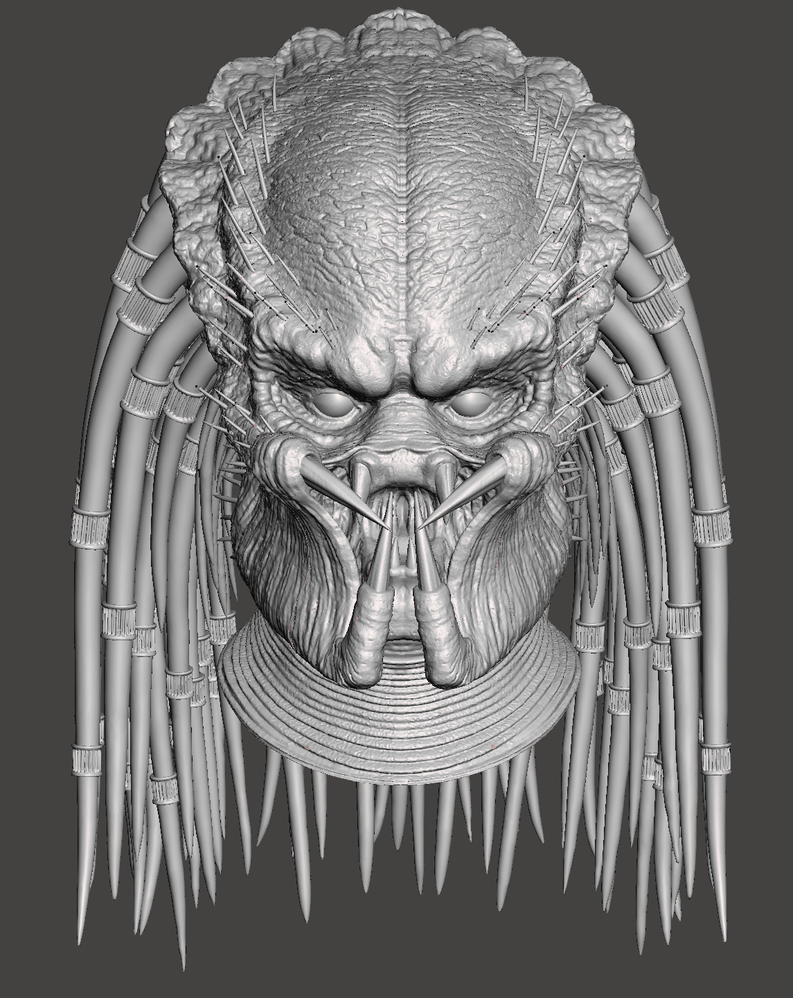 Predator 1987 Closed Mouth Jungle Hunter Head 3D print model_7