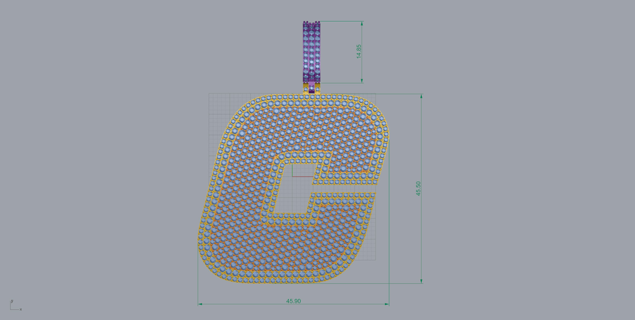 Basket Font C 3D print model_7