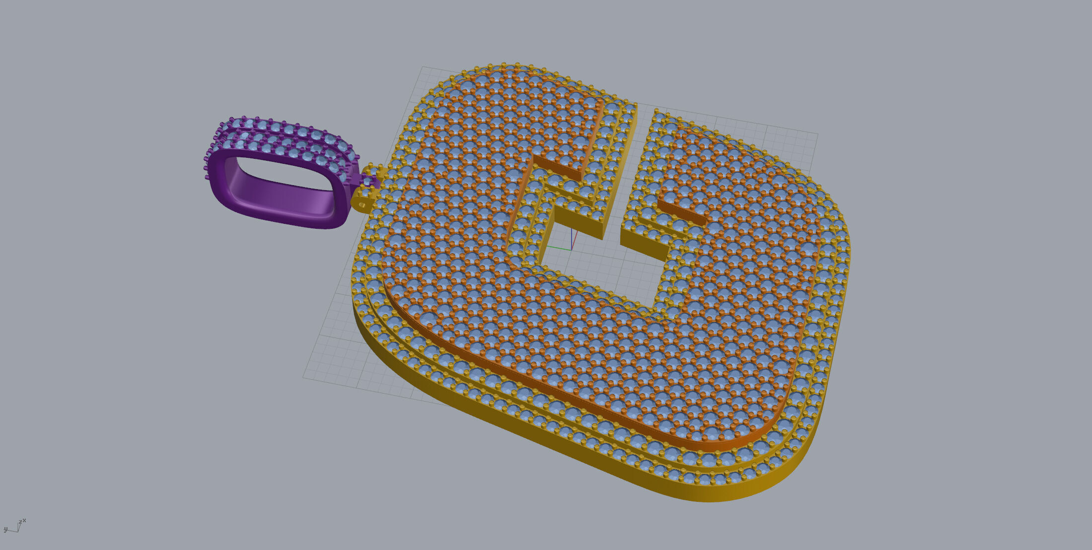 Basket Font C 3D print model_4