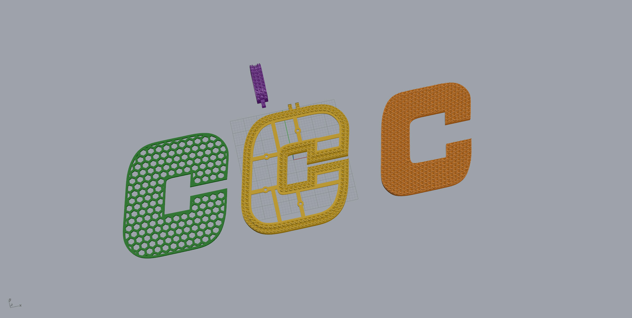 Basket Font C 3D print model_9