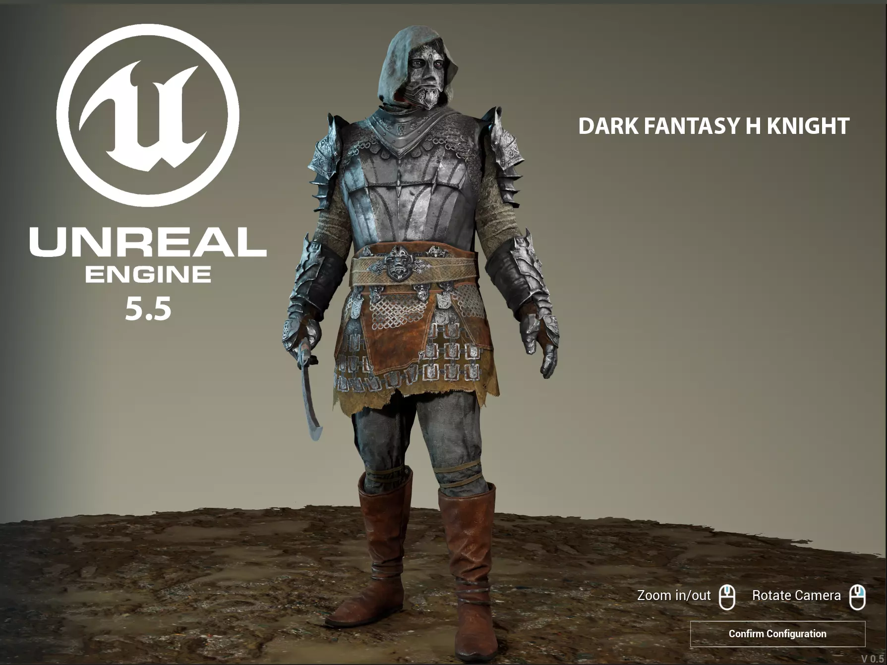 Dark Fantasy H KNIGHT Low-poly 3D model_0