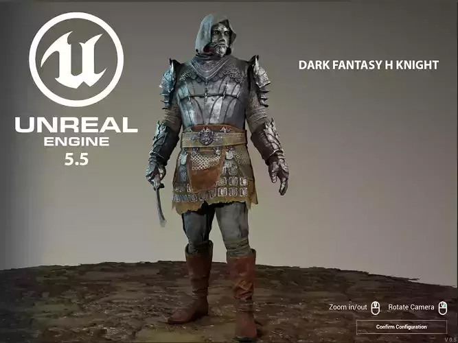 Dark Fantasy H KNIGHT Low-poly 3D model
