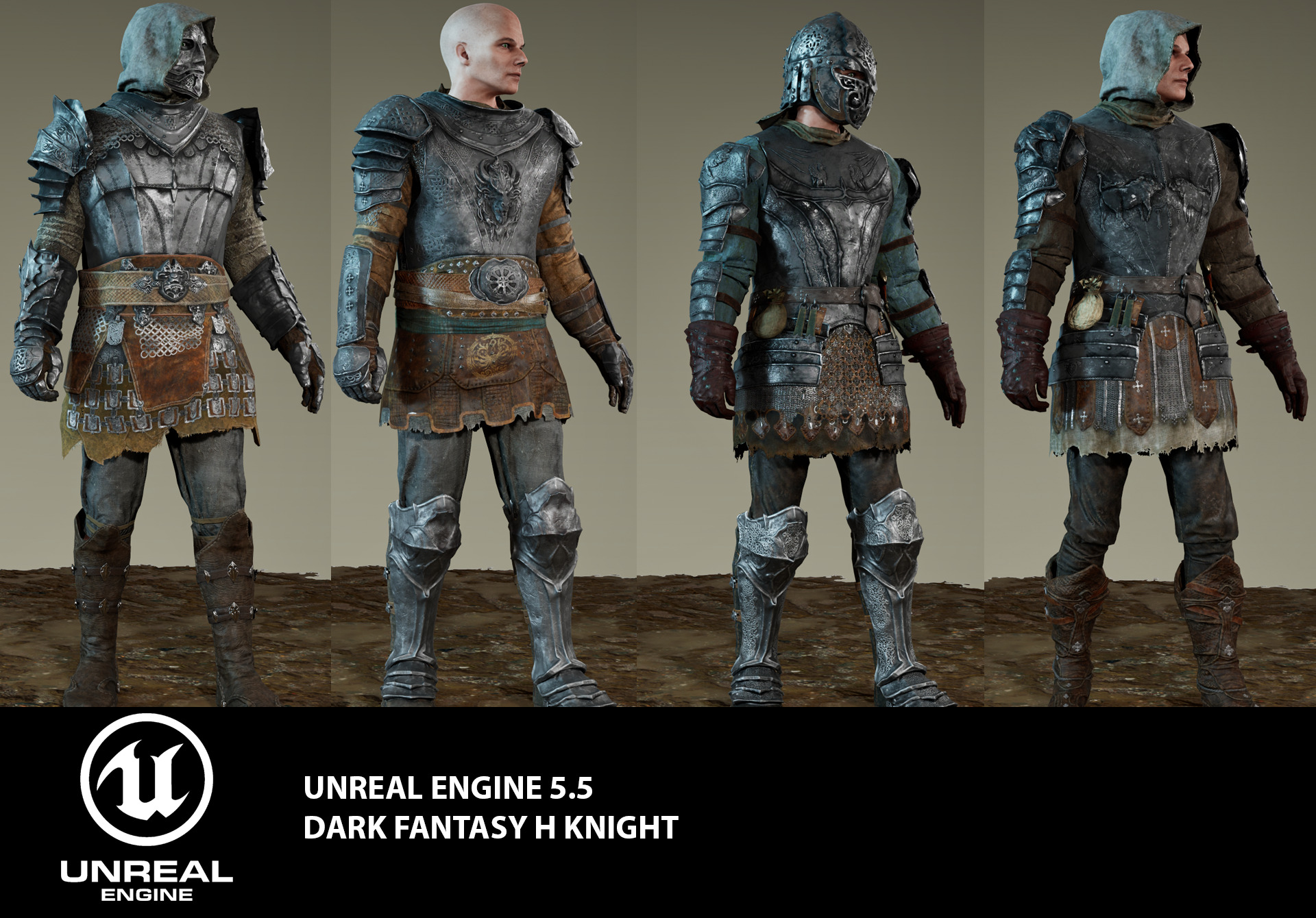 Dark Fantasy H KNIGHT Low-poly 3D model_3