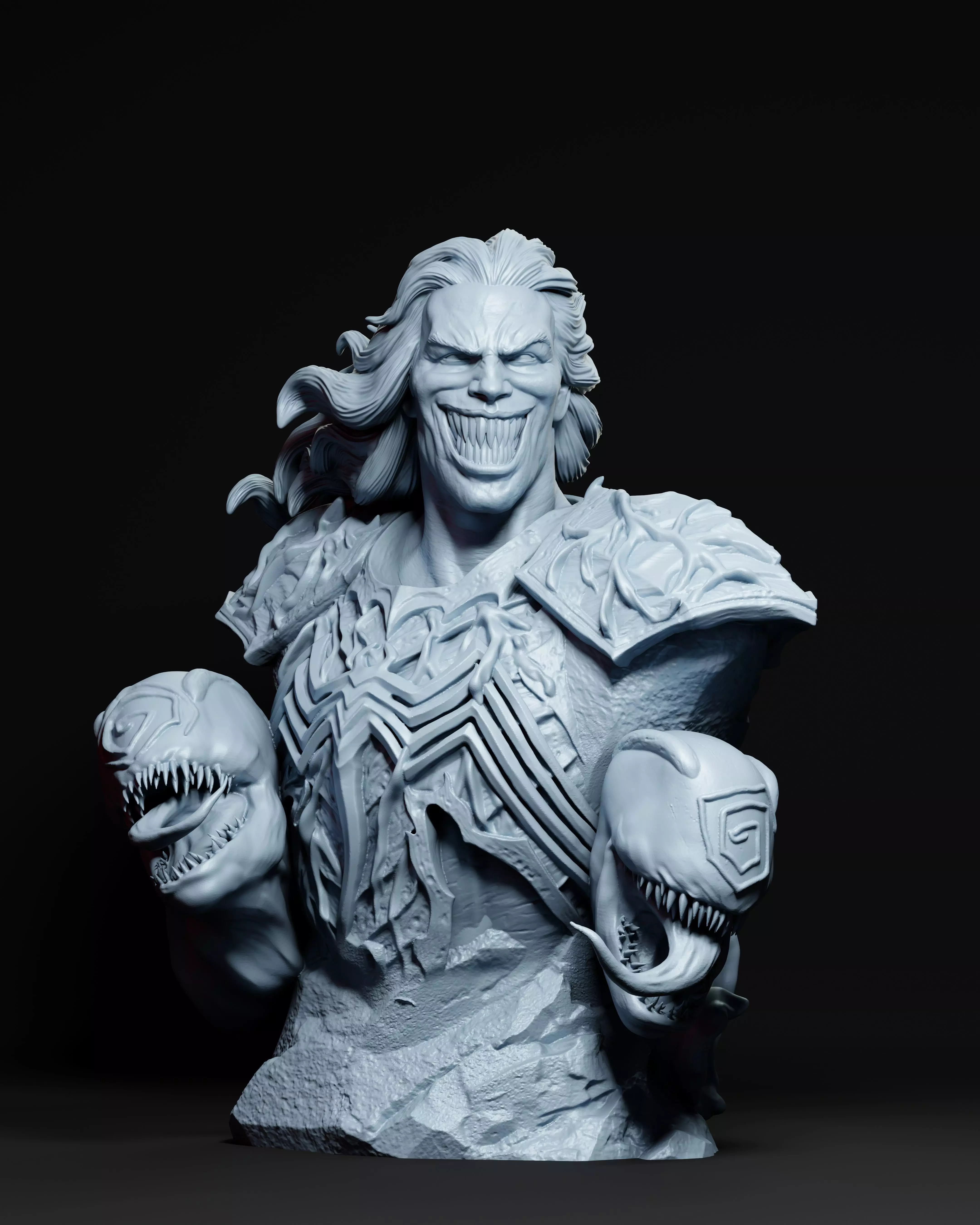 Knull Bust - Dios de los simbiontes - STL 3D print model_0