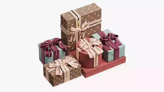 Gift Box Set with Double Ribbon