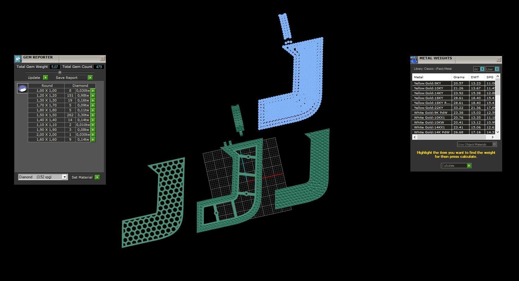 Basket Font J 3D print model_11