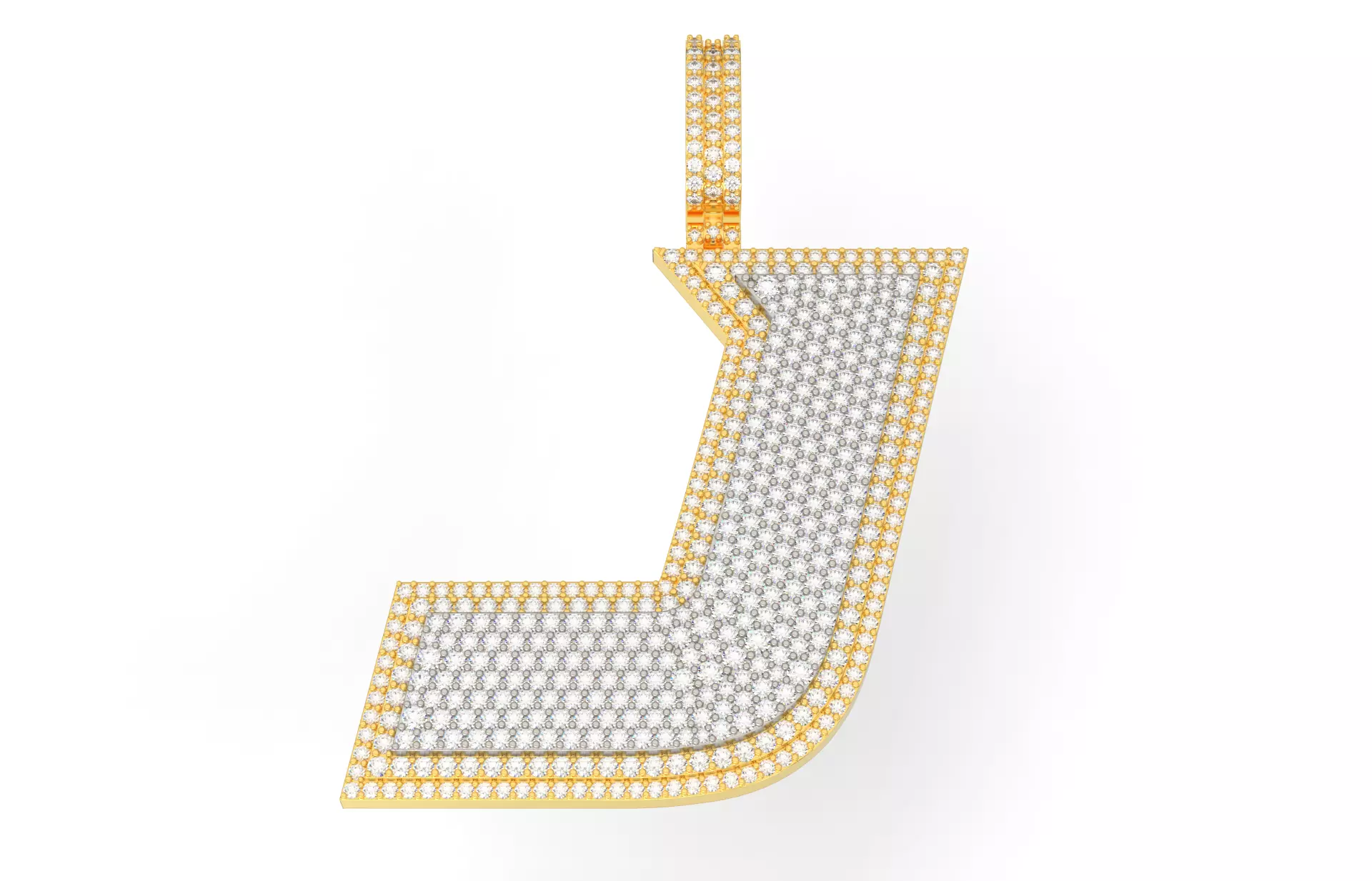 Basket Font J 3D print model_0