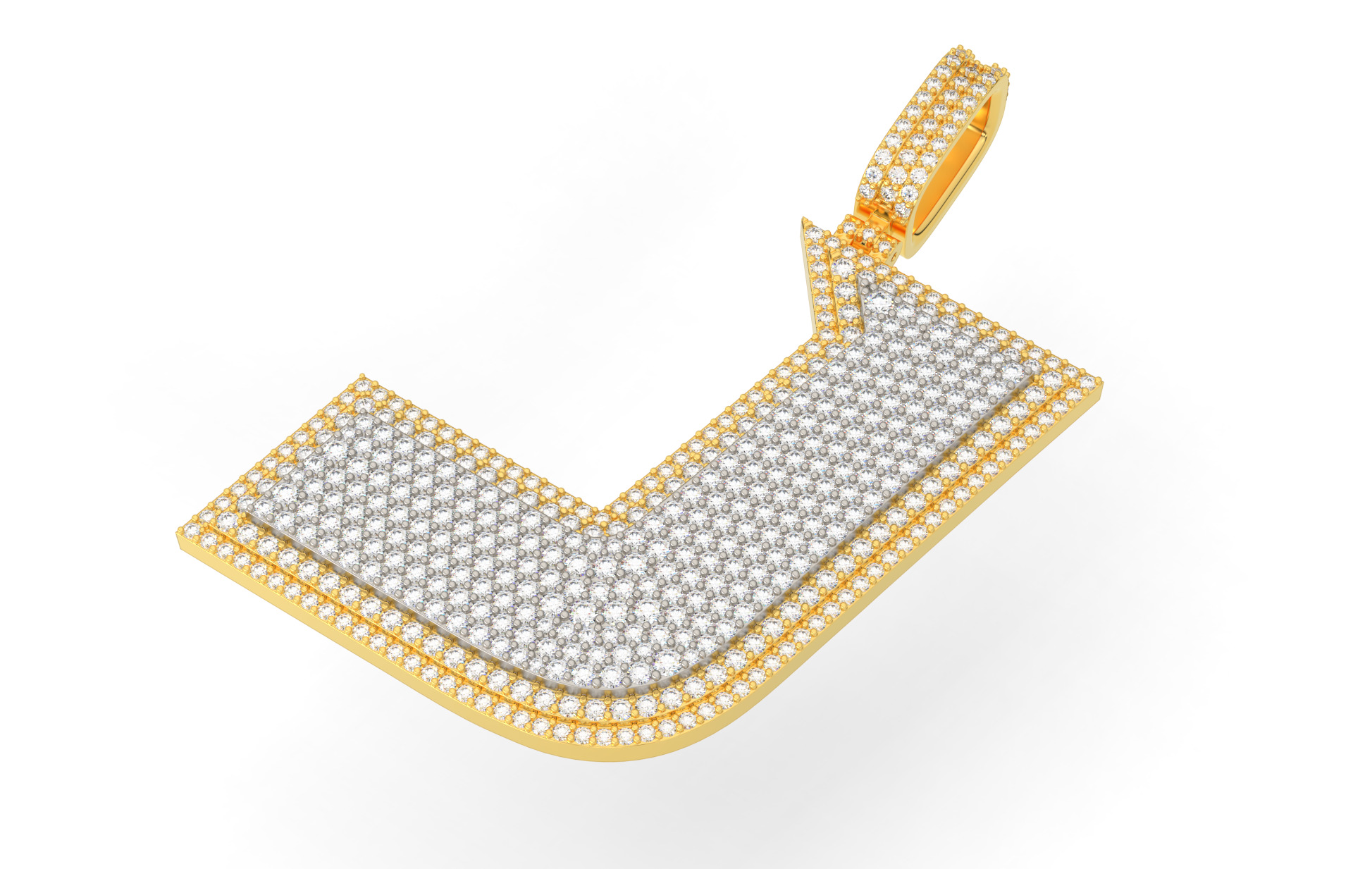 Basket Font J 3D print model_2