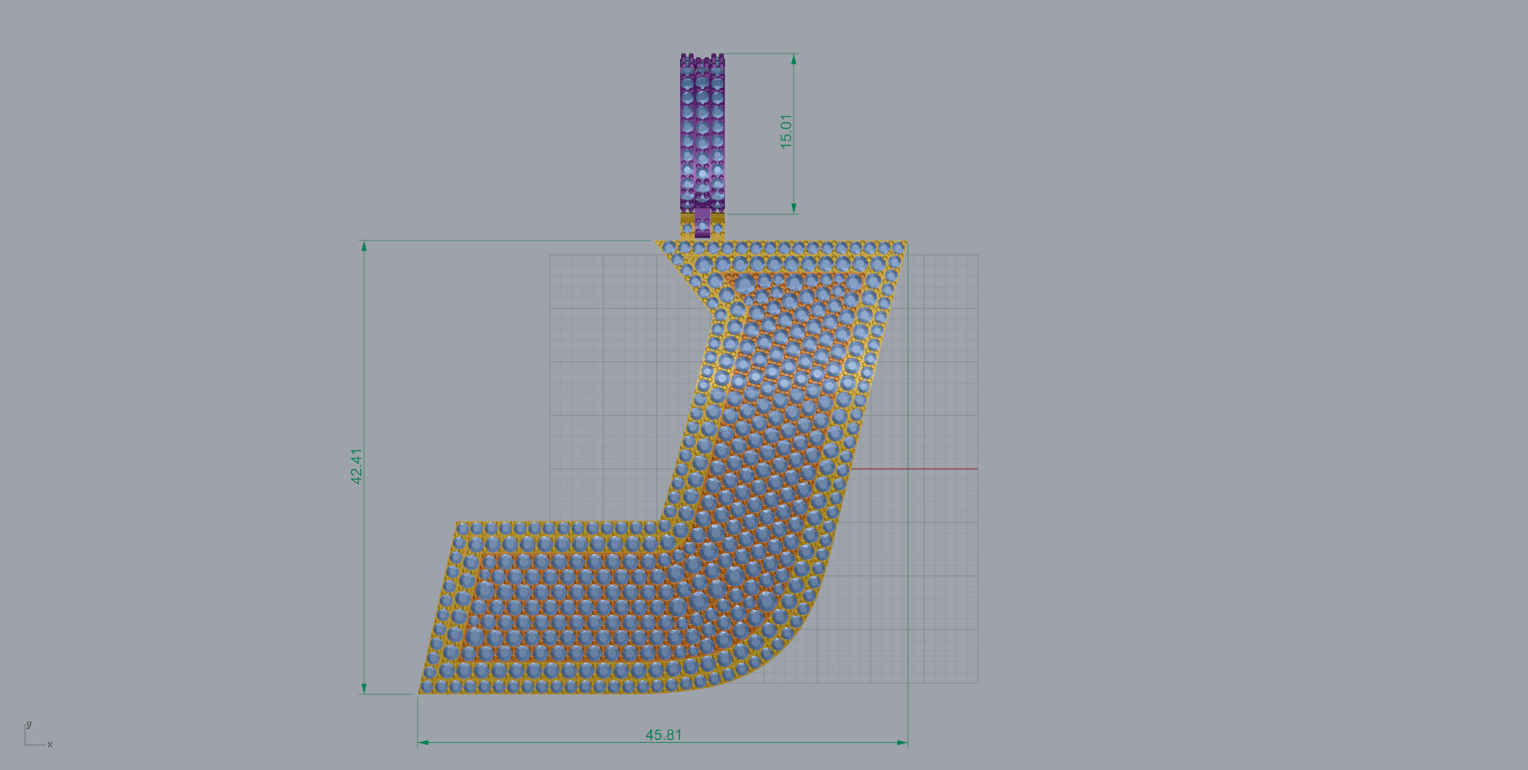 Basket Font J 3D print model_7