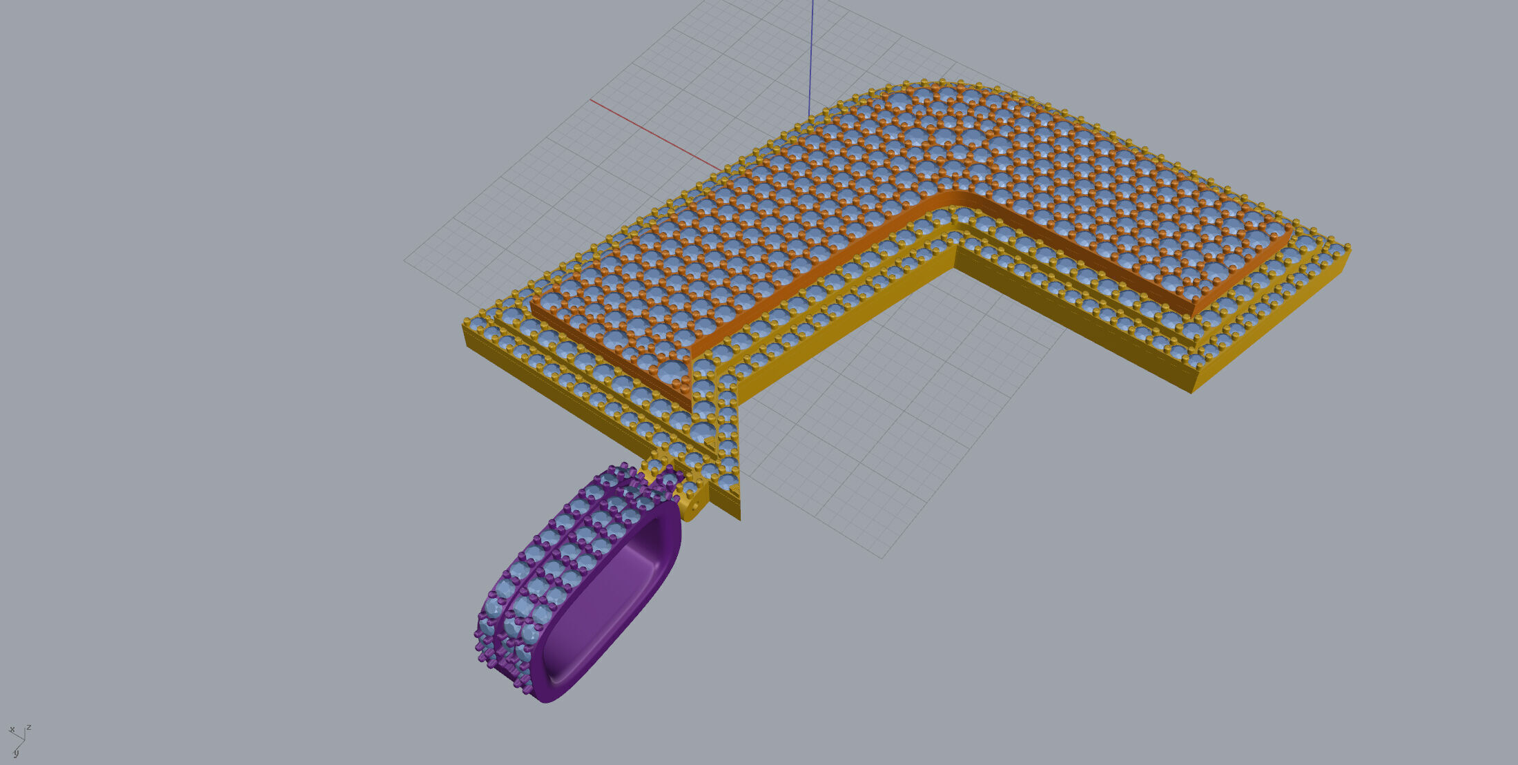 Basket Font J 3D print model_5