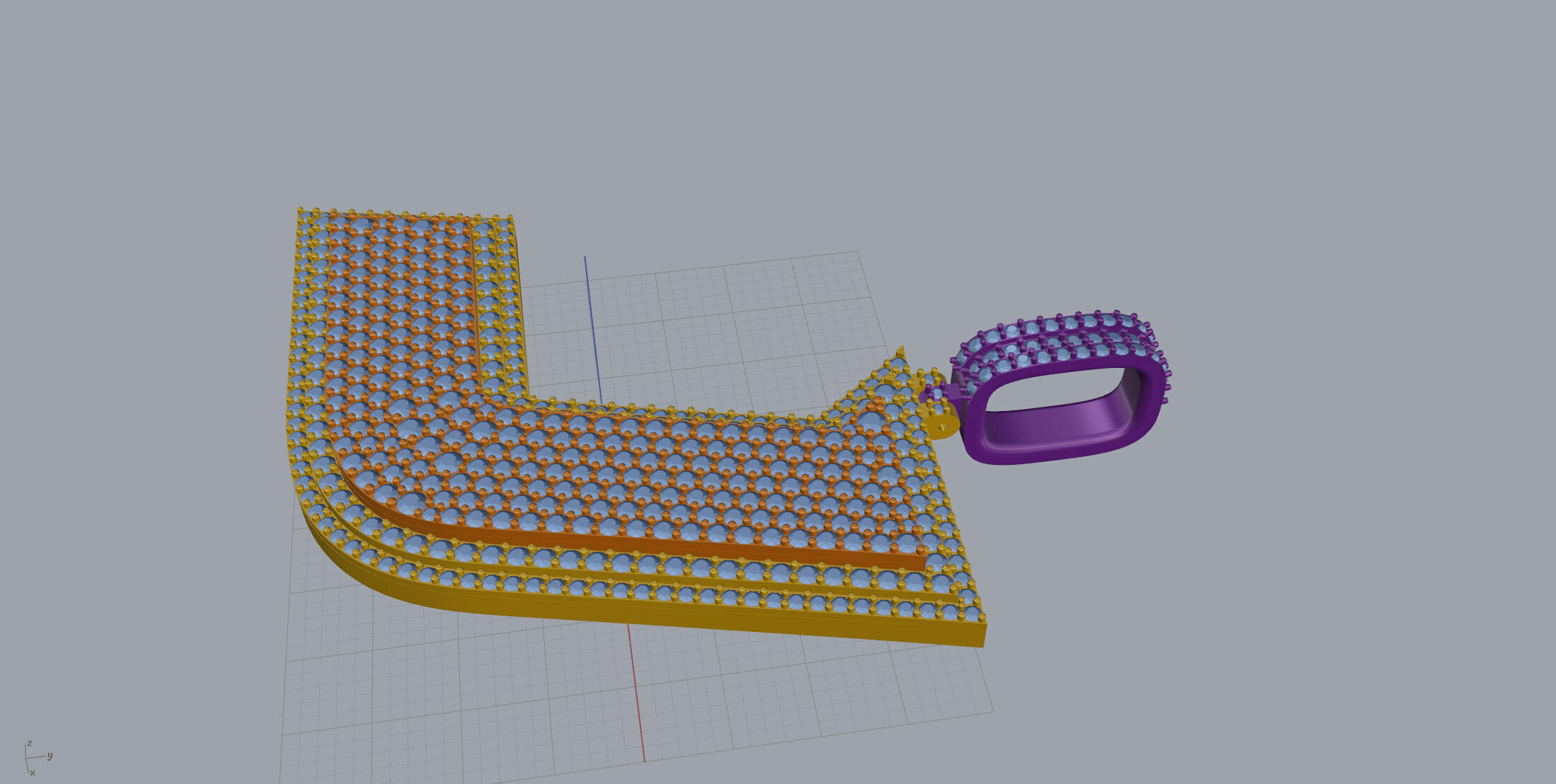 Basket Font J 3D print model_6