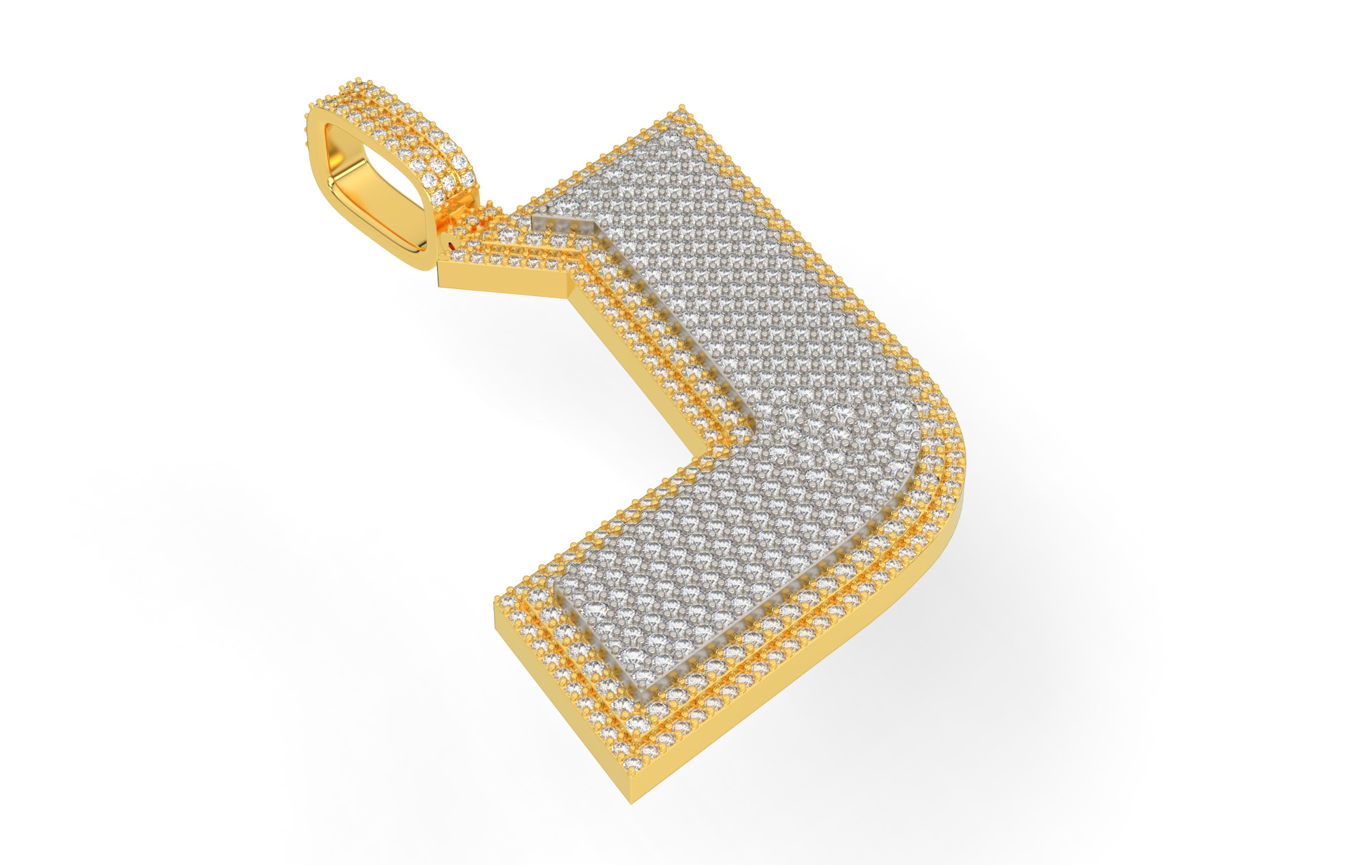 Basket Font J 3D print model_1