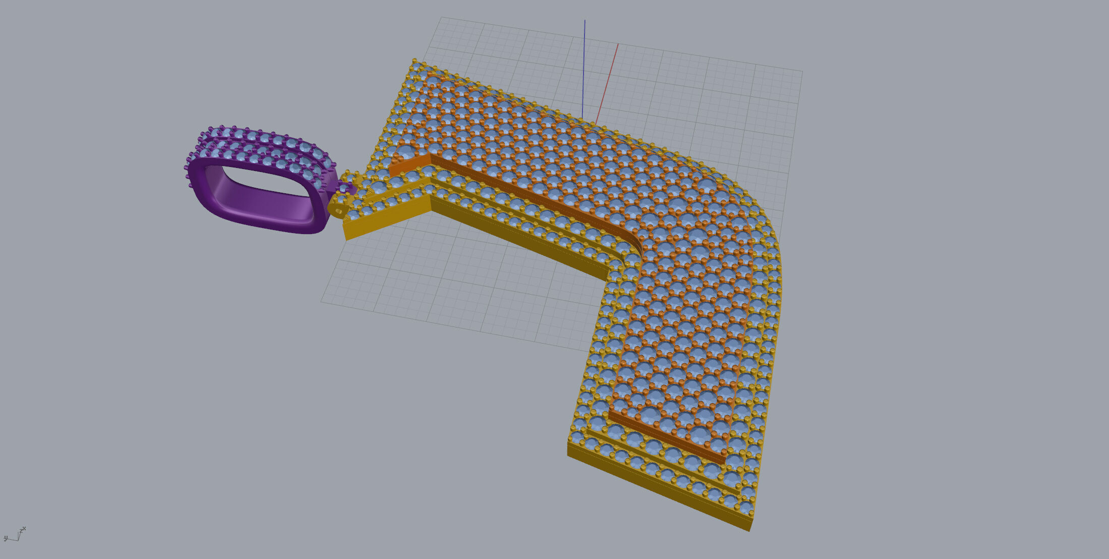 Basket Font J 3D print model_4