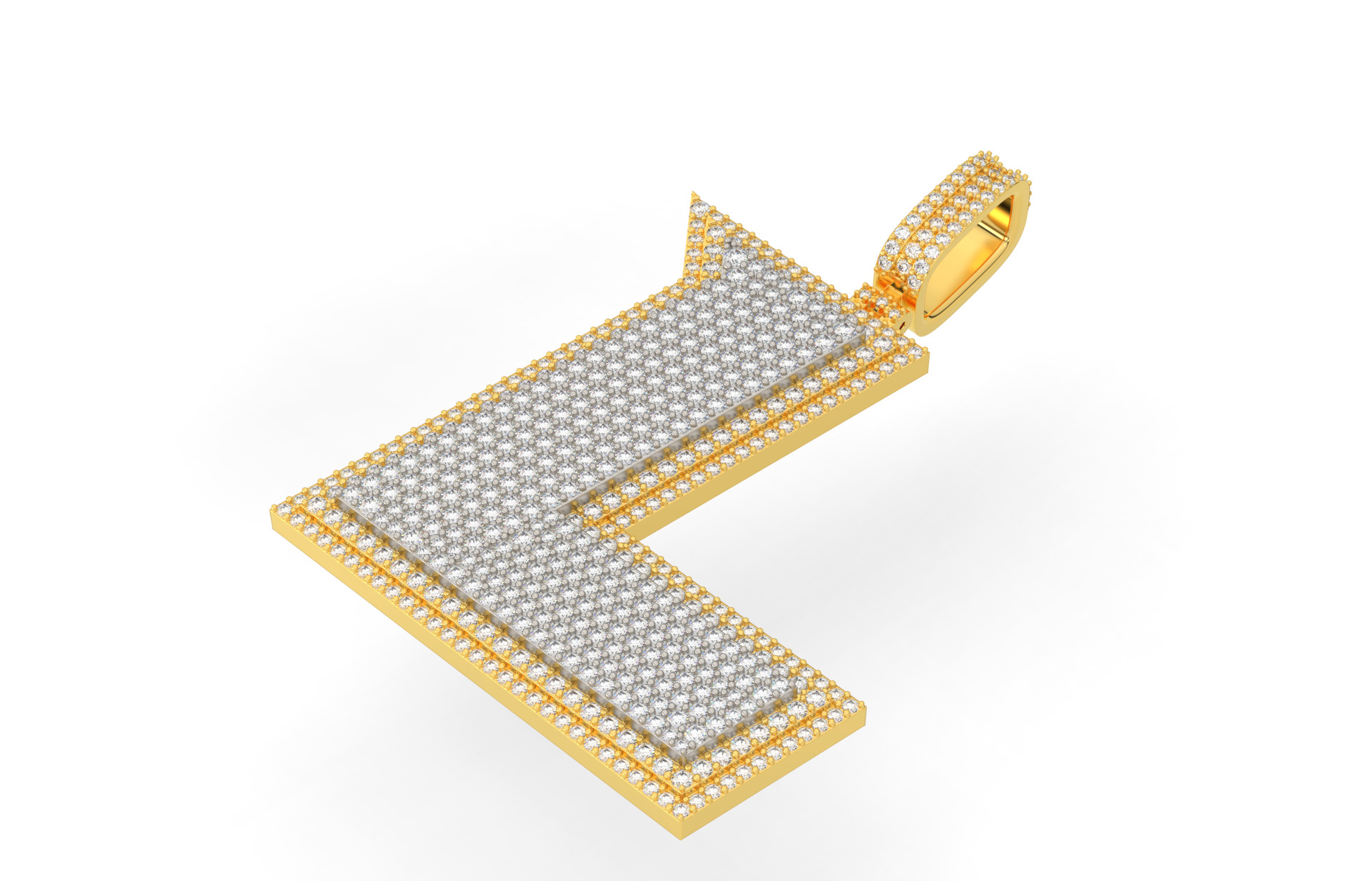 Basket Font L 3D print model_2