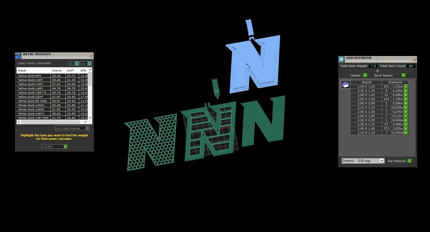 Basket Font N 3D print model_11