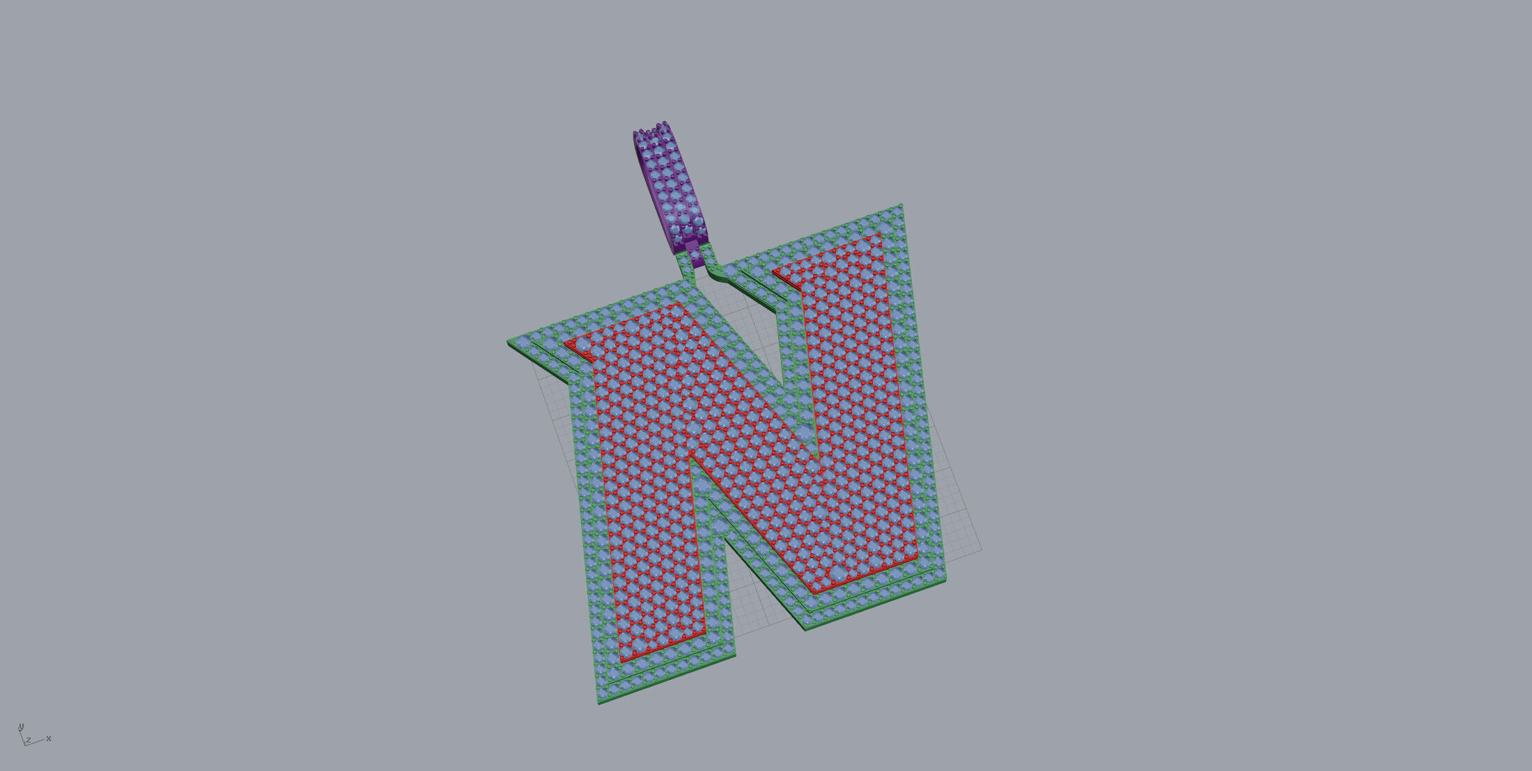 Basket Font N 3D print model_3