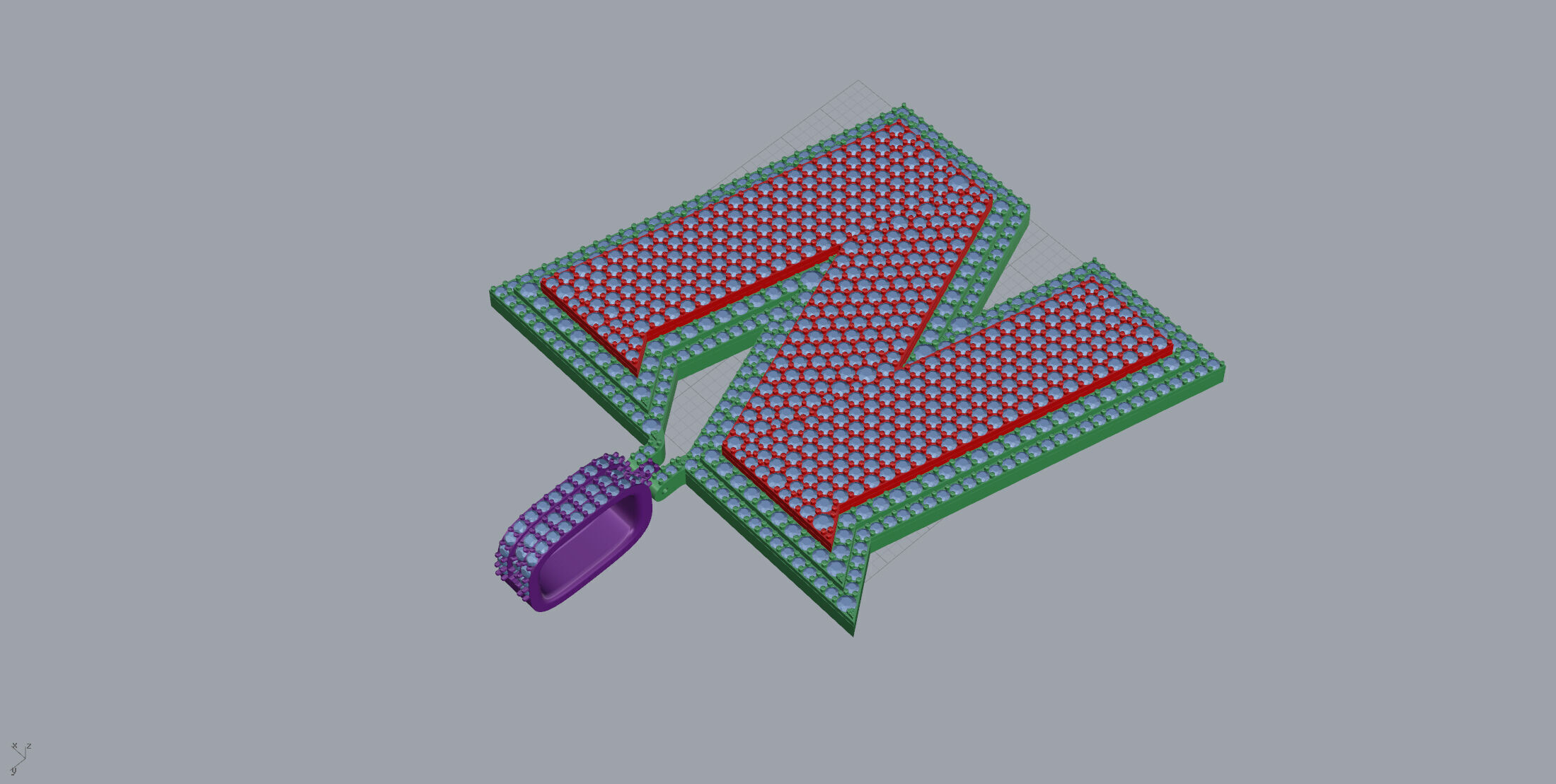 Basket Font N 3D print model_5