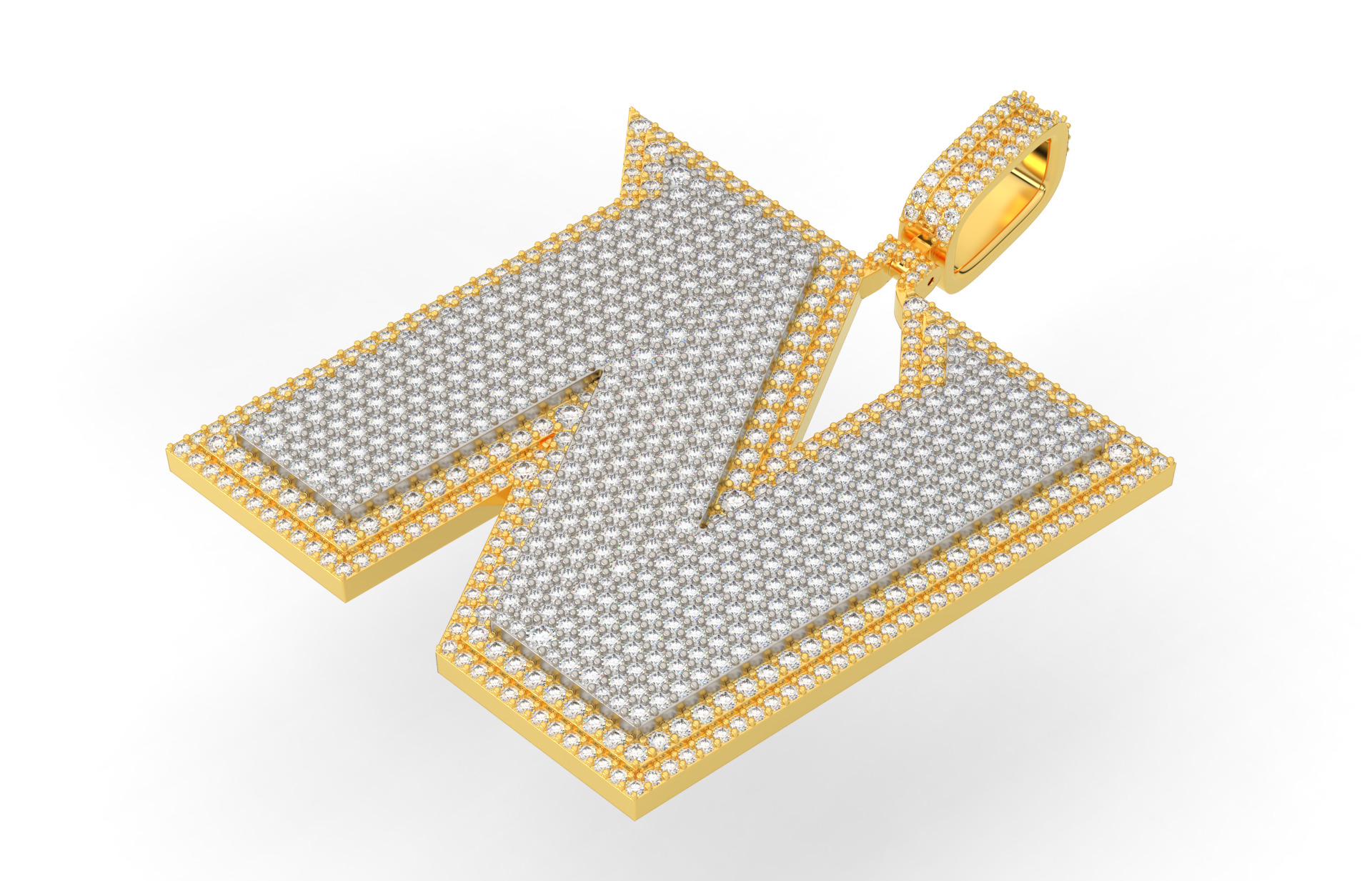 Basket Font N 3D print model_2