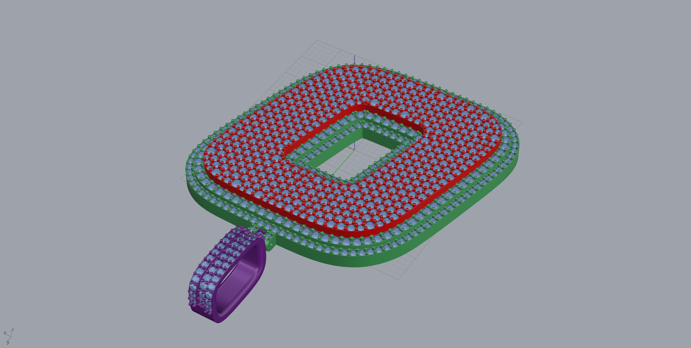 Basket Font O 3D print model_5