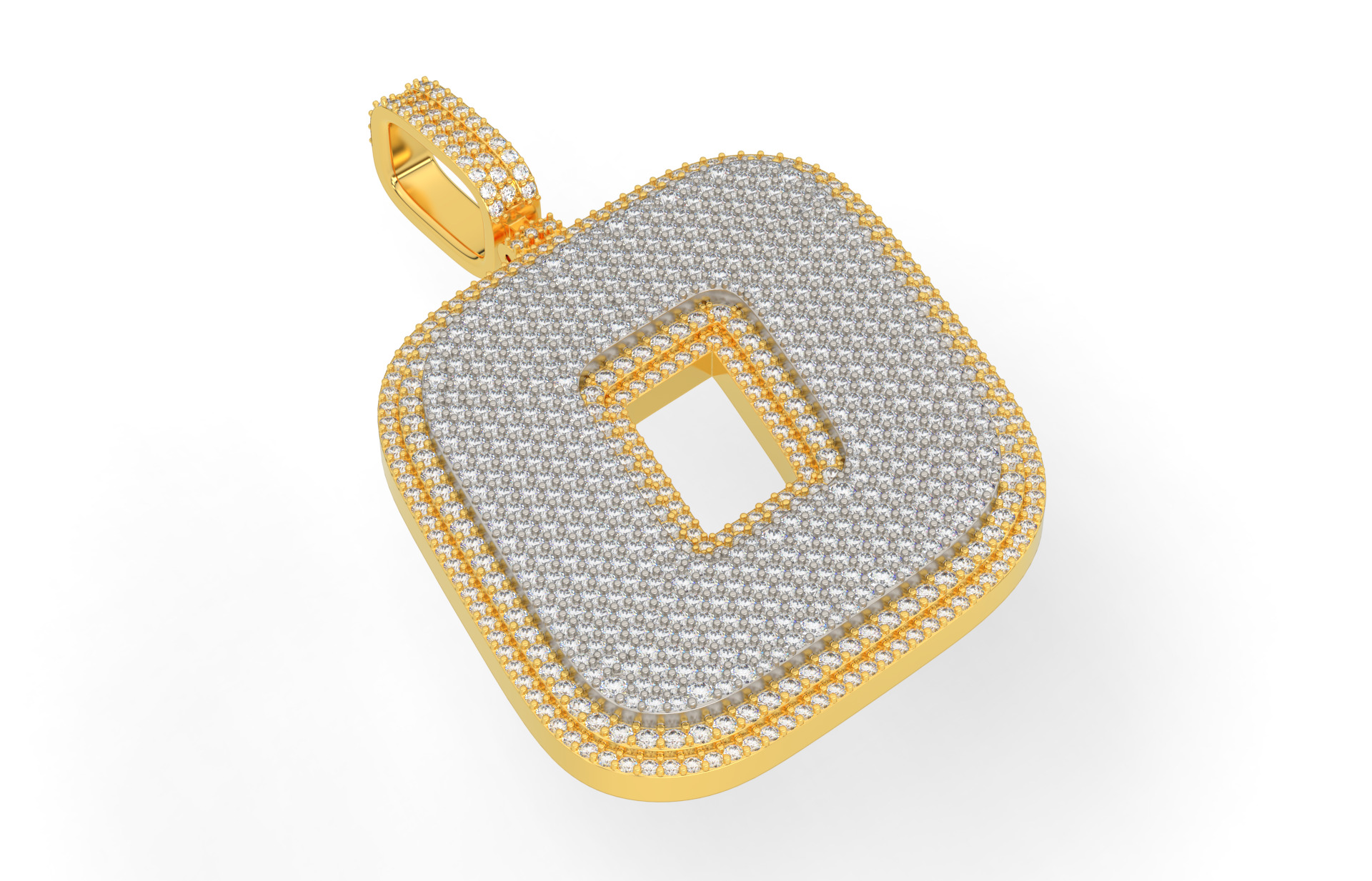 Basket Font O 3D print model_1