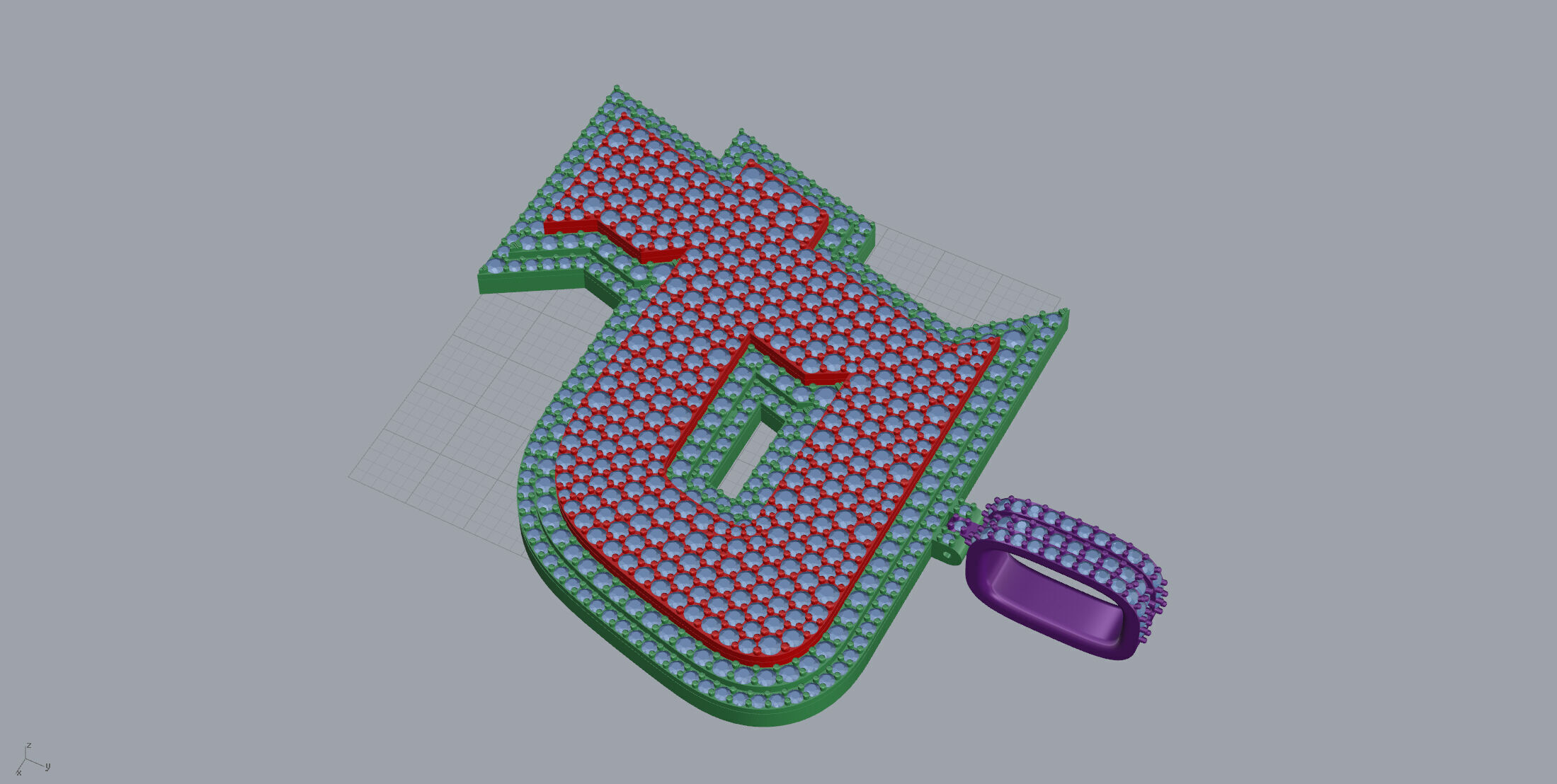 Basket Font P 3D print model_5