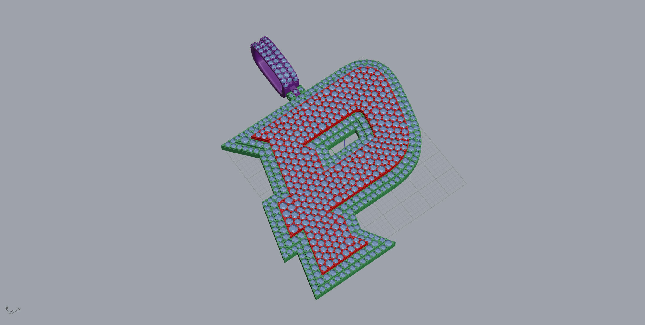 Basket Font P 3D print model_3