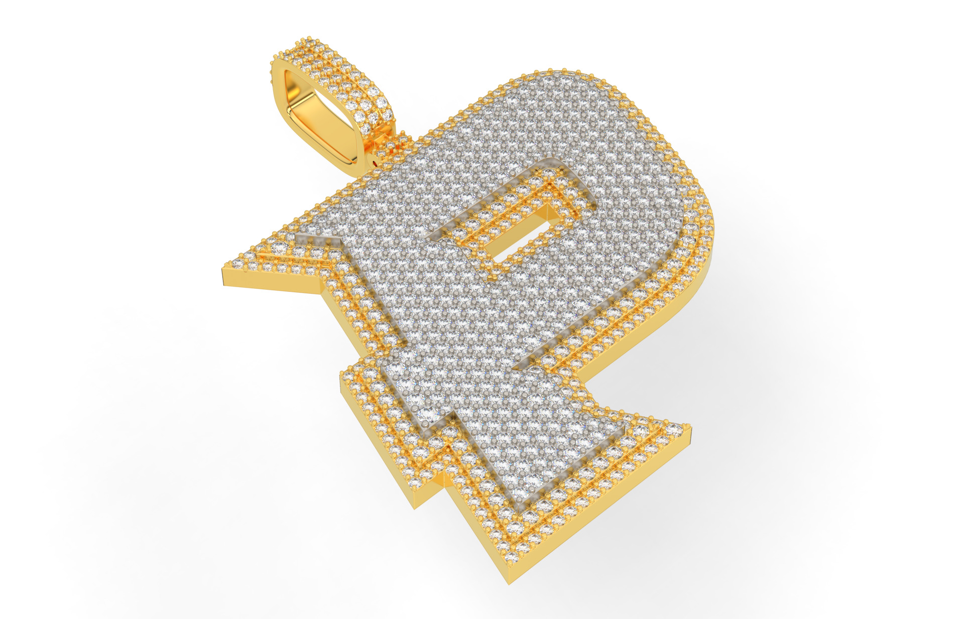 Basket Font P 3D print model_1