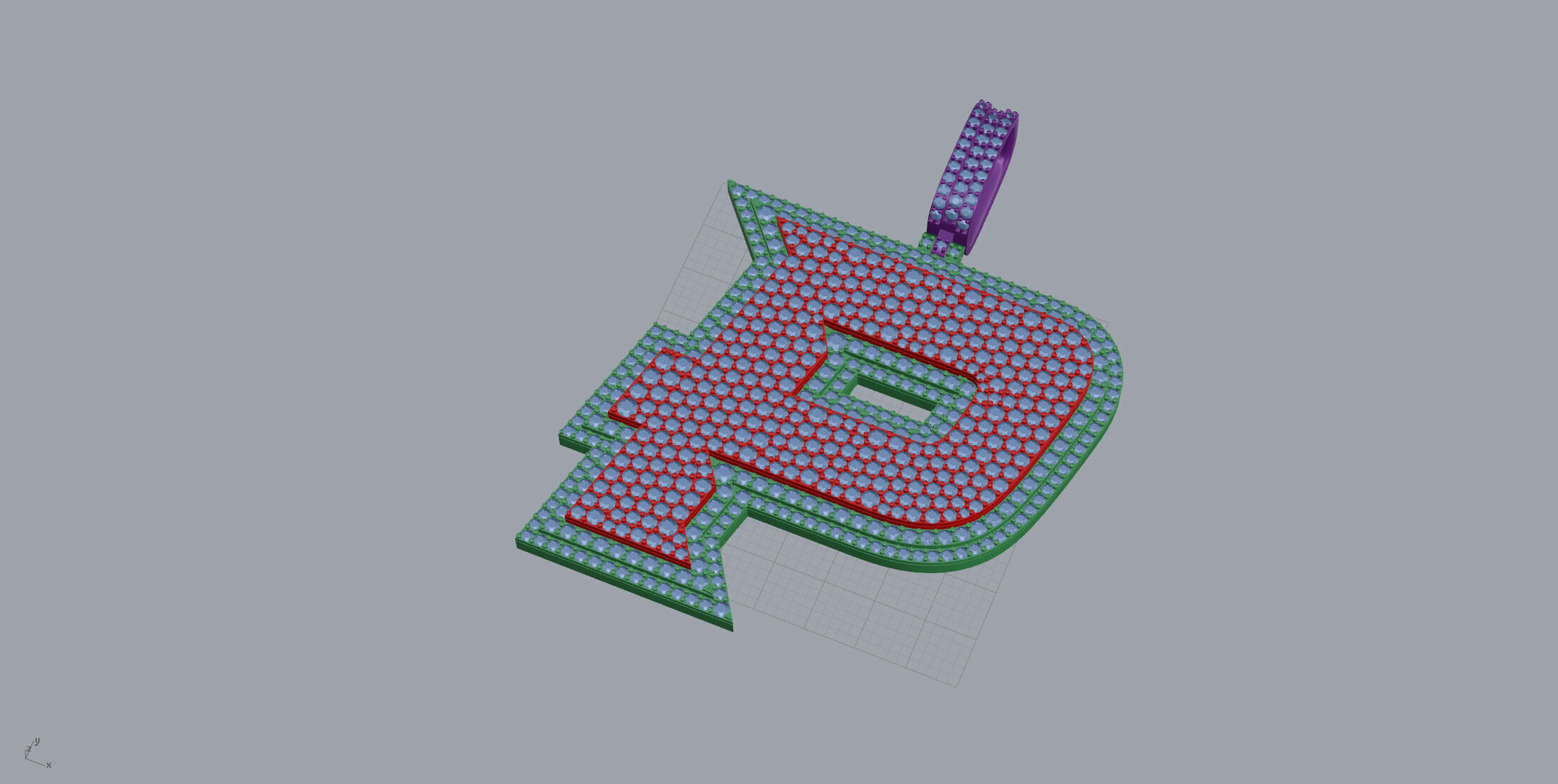 Basket Font P 3D print model_6