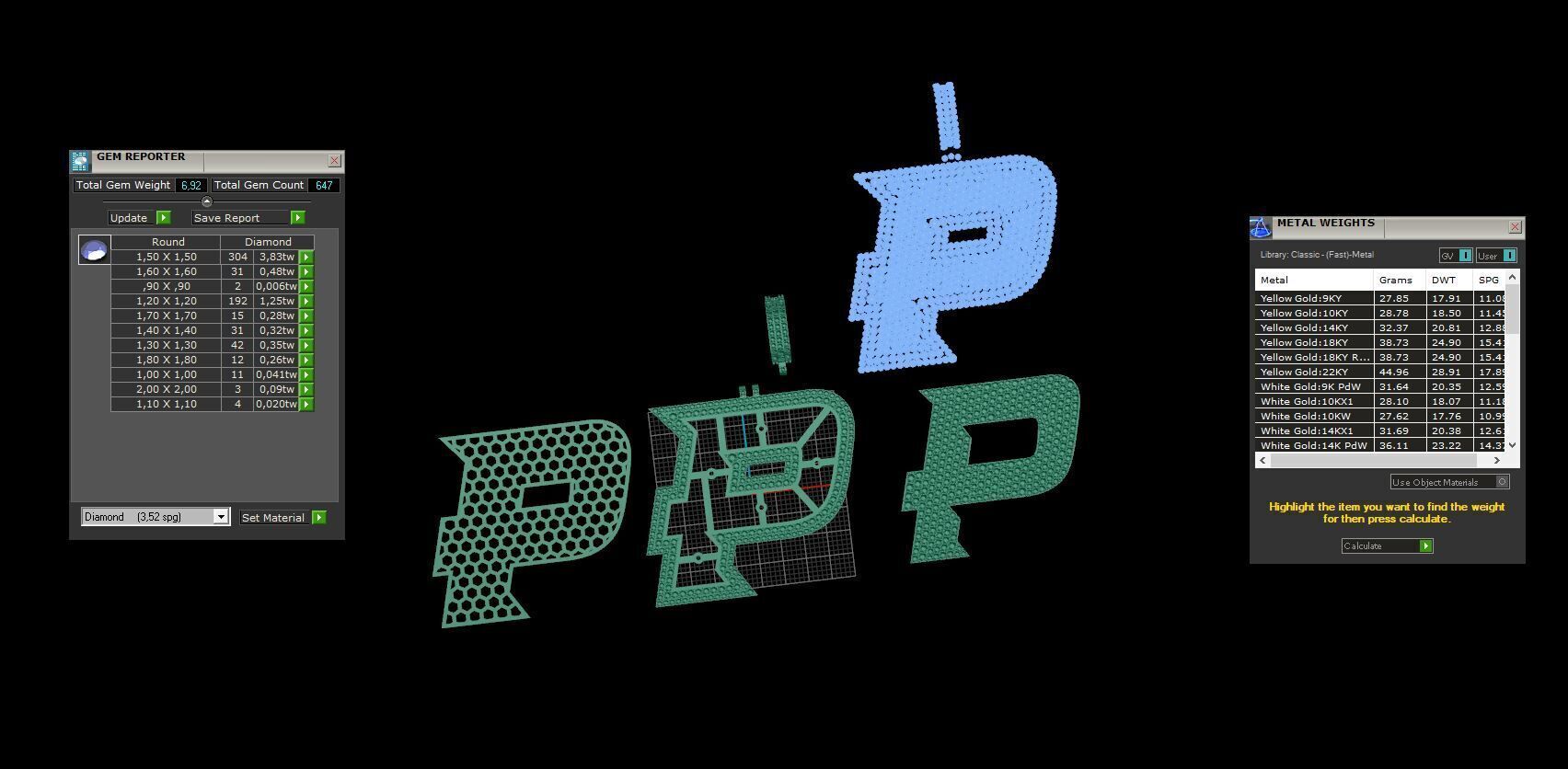 Basket Font P 3D print model_11