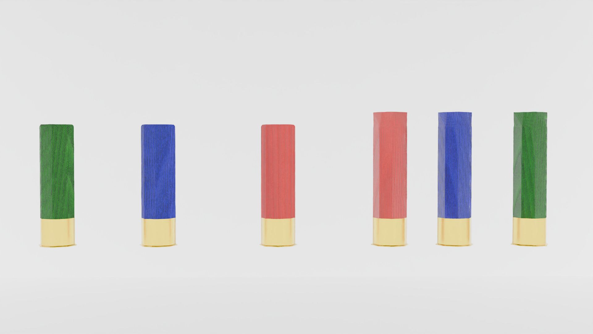 low-poly 12 gauge shotgun shells Low-poly 3D model_3