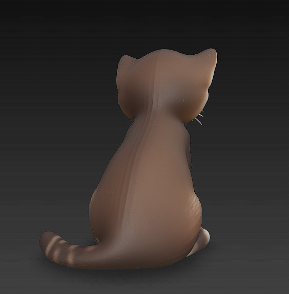 Optimized Low-Poly Kitten 3D Model UE5- Unity Real-Time Ready Low-poly 3D model_5