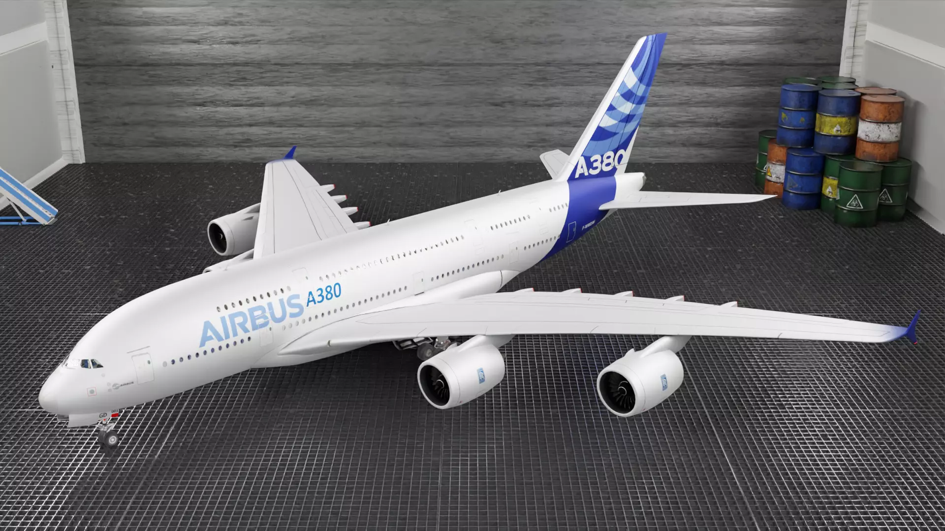 Airbus A380 3D Model Ultra Realistic Exterior Full Interior 3D model